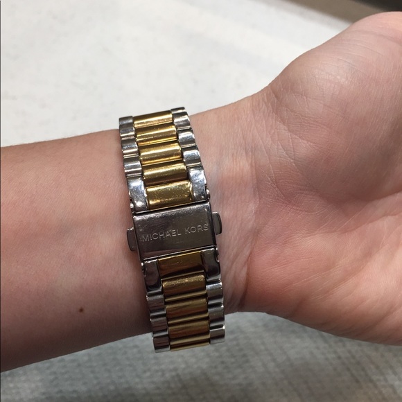 Michael Kors Two-Tone Silver and Gold Watch - Picture 5 of 5